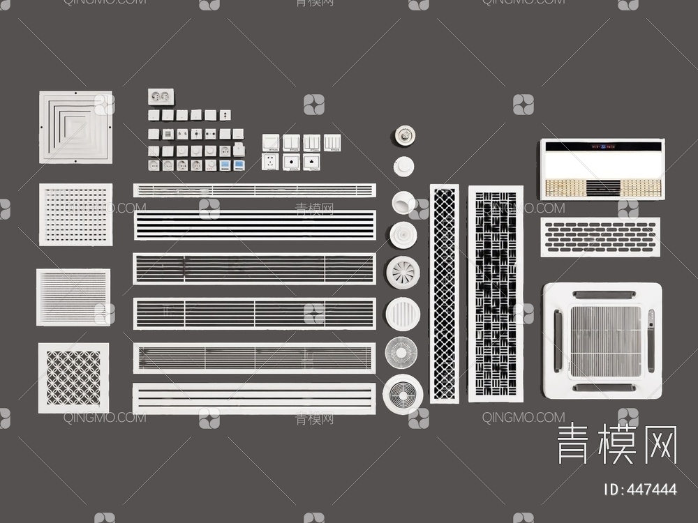 出风口3D模型下载【ID:447444】