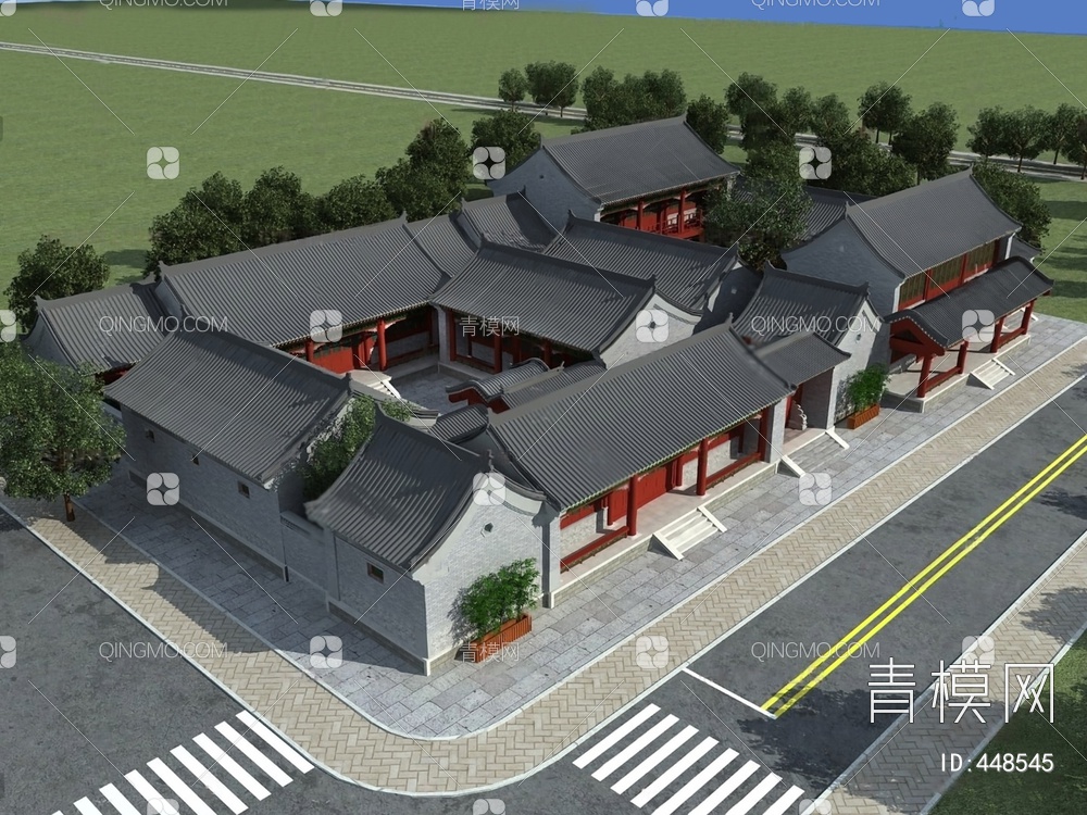 四合院3D模型下载【ID:448545】