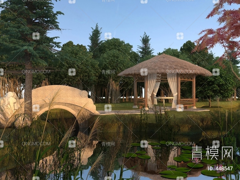 园林景观3D模型下载【ID:448547】