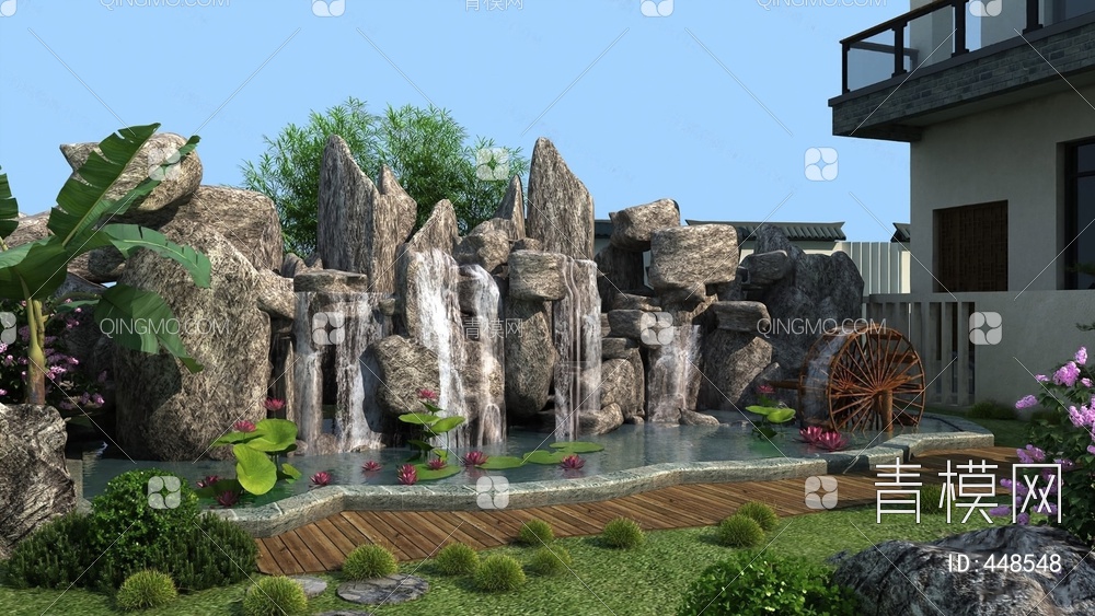 园林景观3D模型下载【ID:448548】