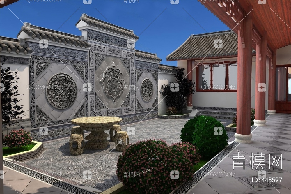 庭院3D模型下载【ID:448597】