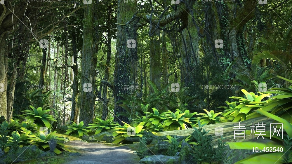 树林3D模型下载【ID:452540】