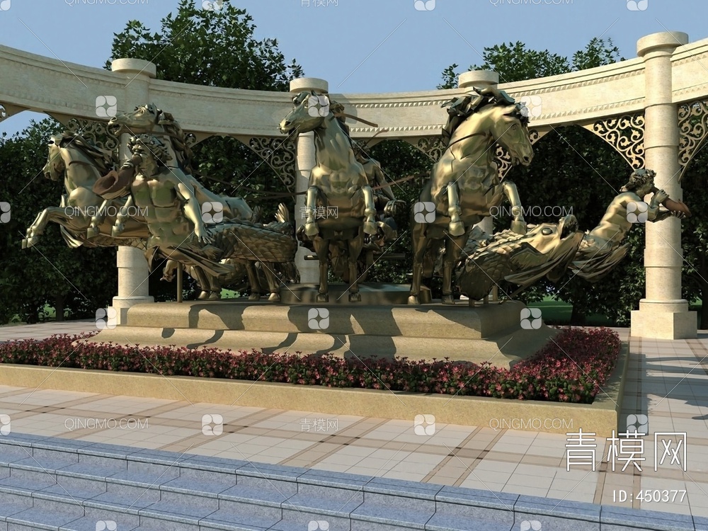 城市雕塑3D模型下载【ID:450377】