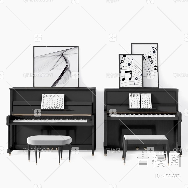 钢琴3D模型下载【ID:453673】
