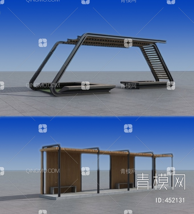 廊架3D模型下载【ID:452131】