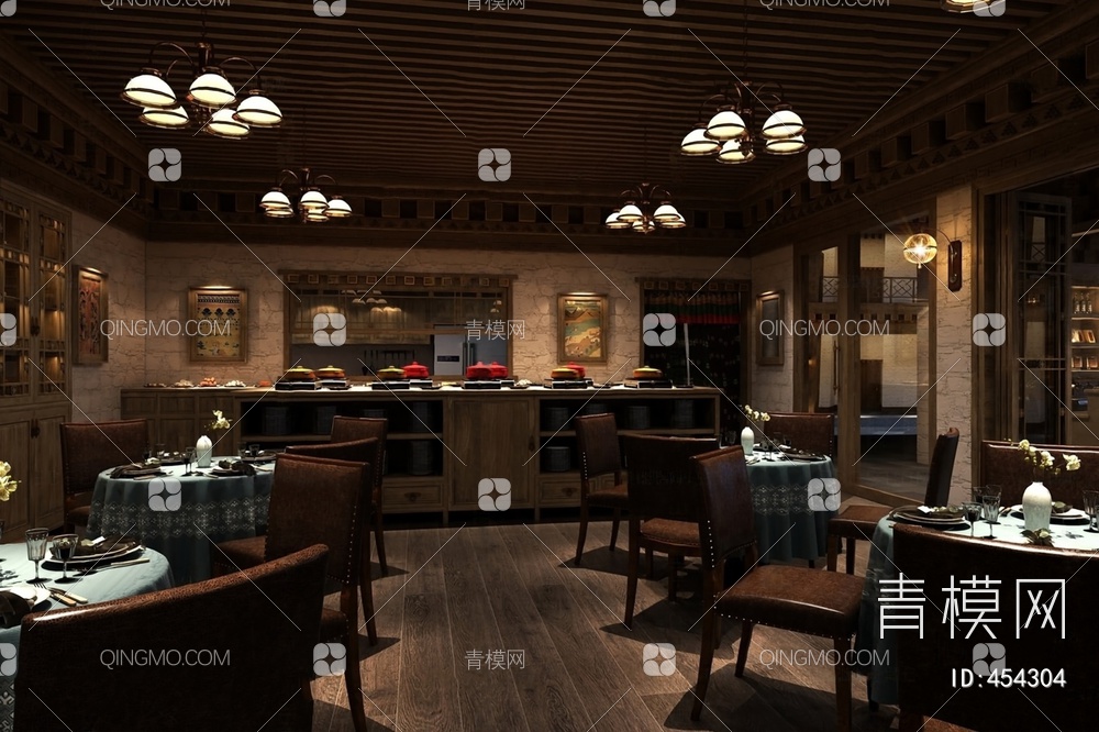 餐厅3D模型下载【ID:454304】
