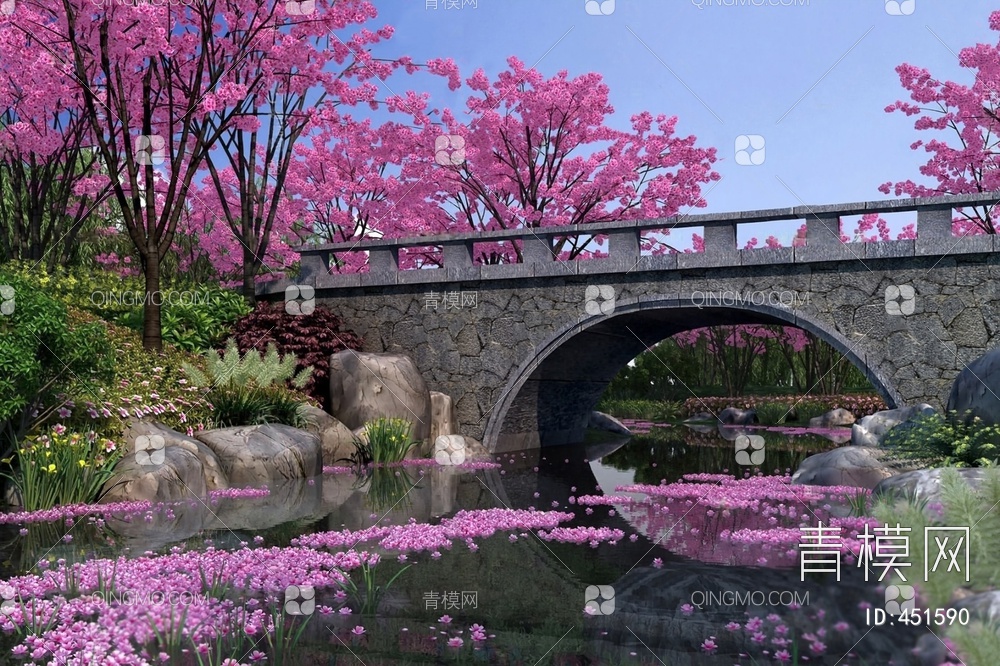 园林景观3D模型下载【ID:451590】