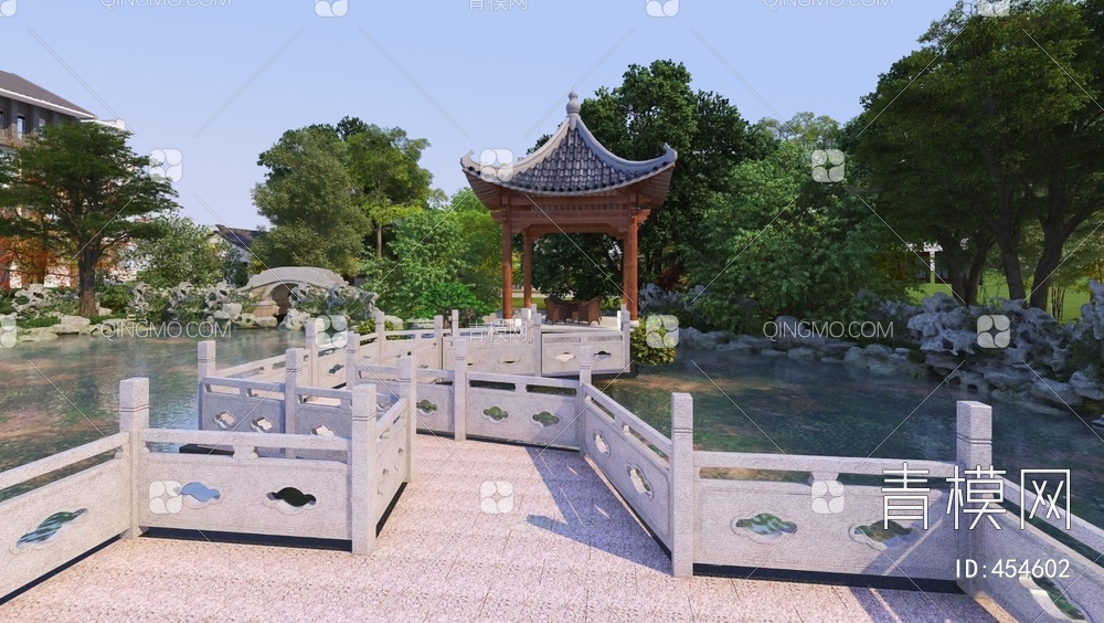 园林景观3D模型下载【ID:454602】