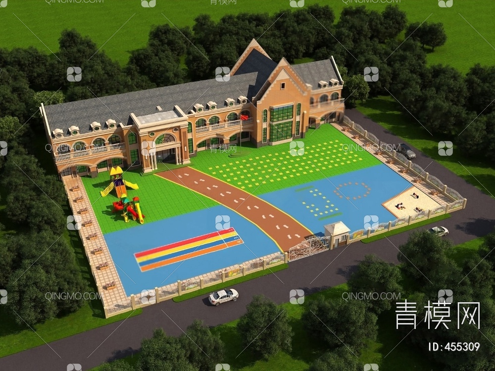 幼儿园建筑3D模型下载【ID:455309】
