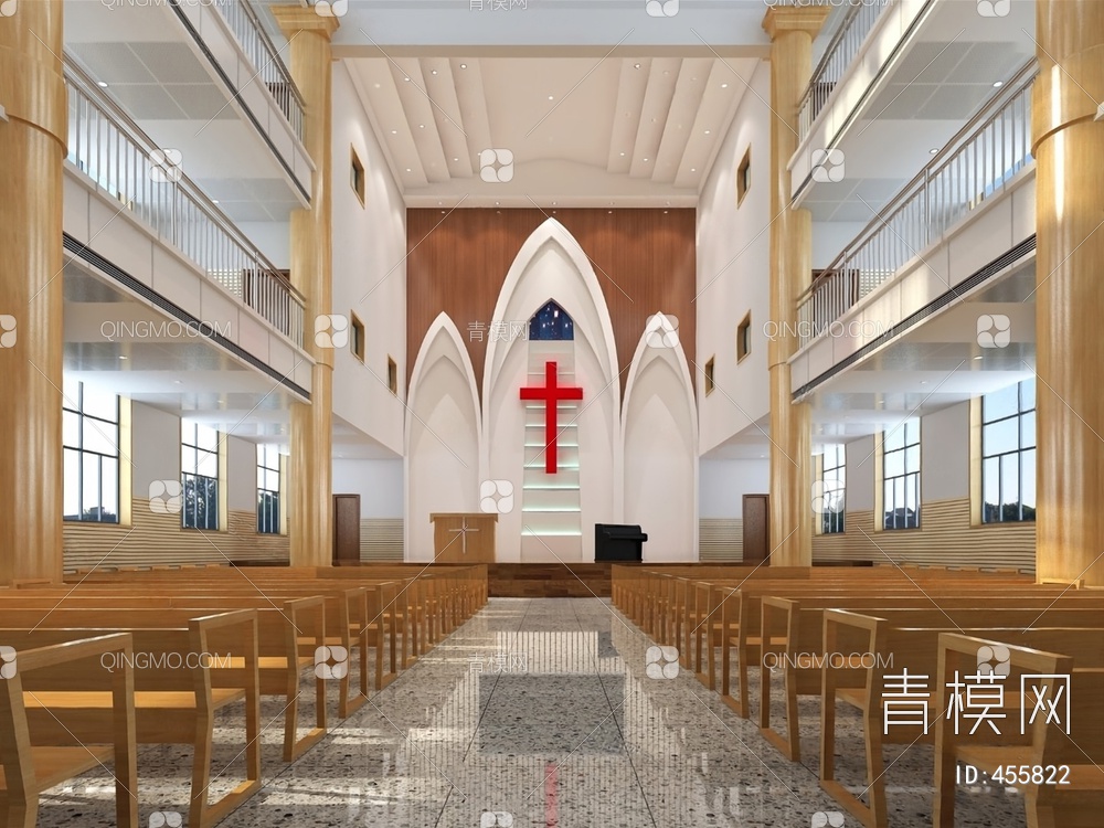 教堂3D模型下载【ID:455822】