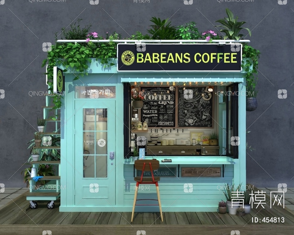 咖啡店3D模型下载【ID:454813】