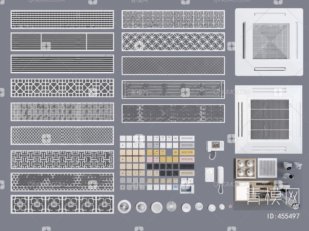 出风口3D模型下载【ID:455497】