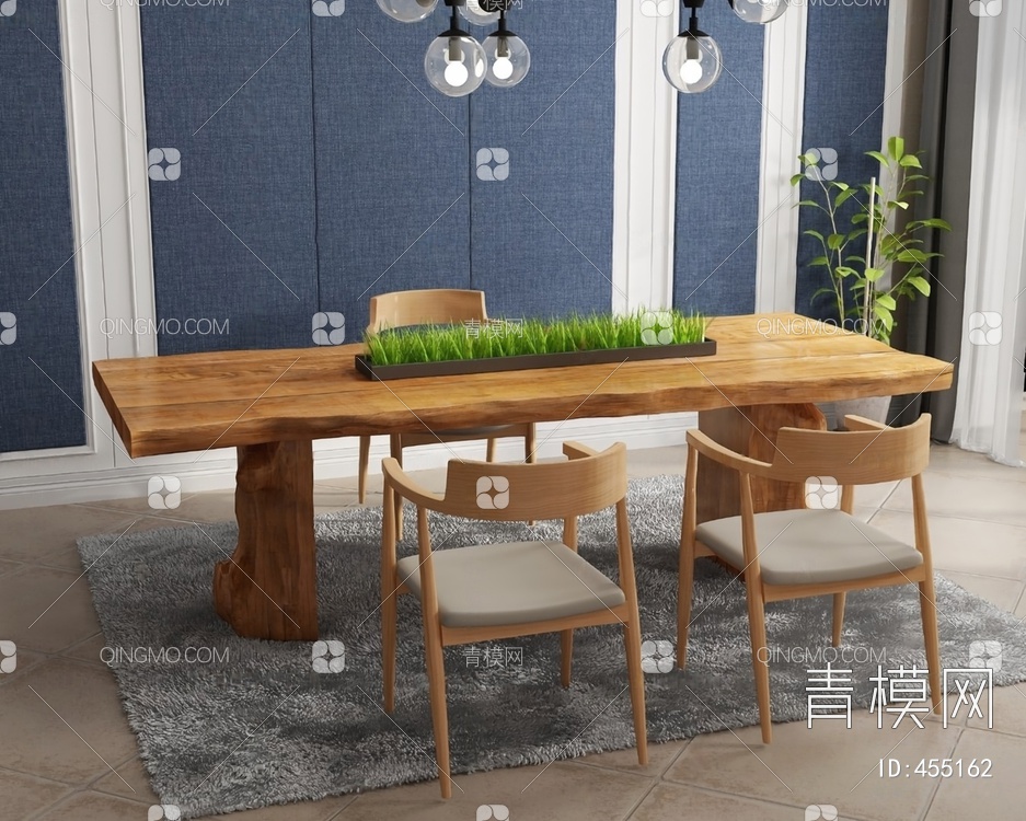 茶桌椅3D模型下载【ID:455162】