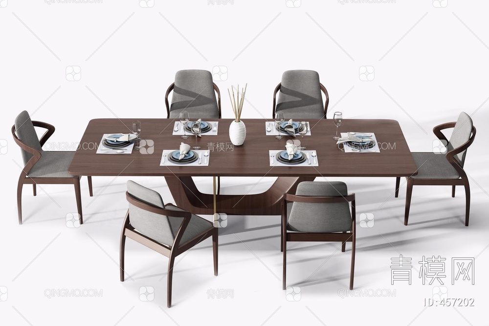 餐桌椅3D模型下载【ID:457202】