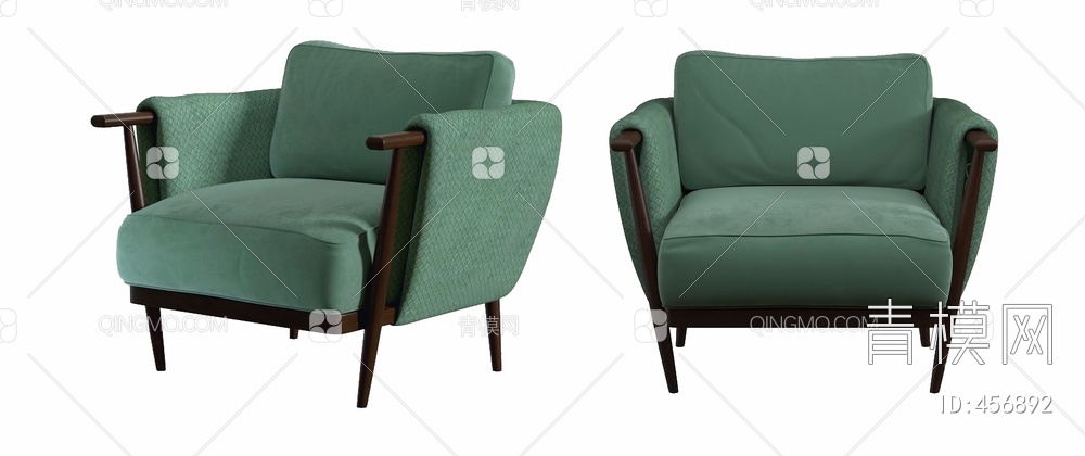 单人休闲椅3D模型下载【ID:456892】