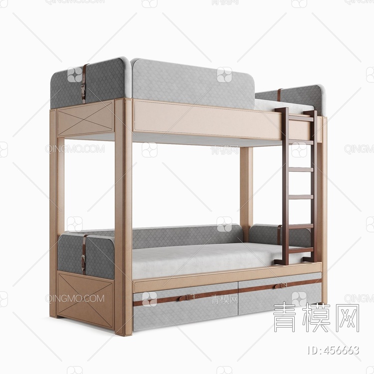儿童双层床3D模型下载【ID:456663】