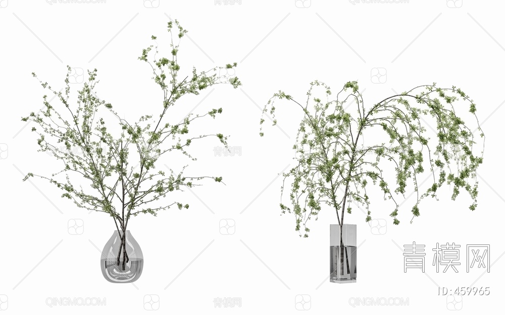 水生绿植植物3D模型下载【ID:459965】