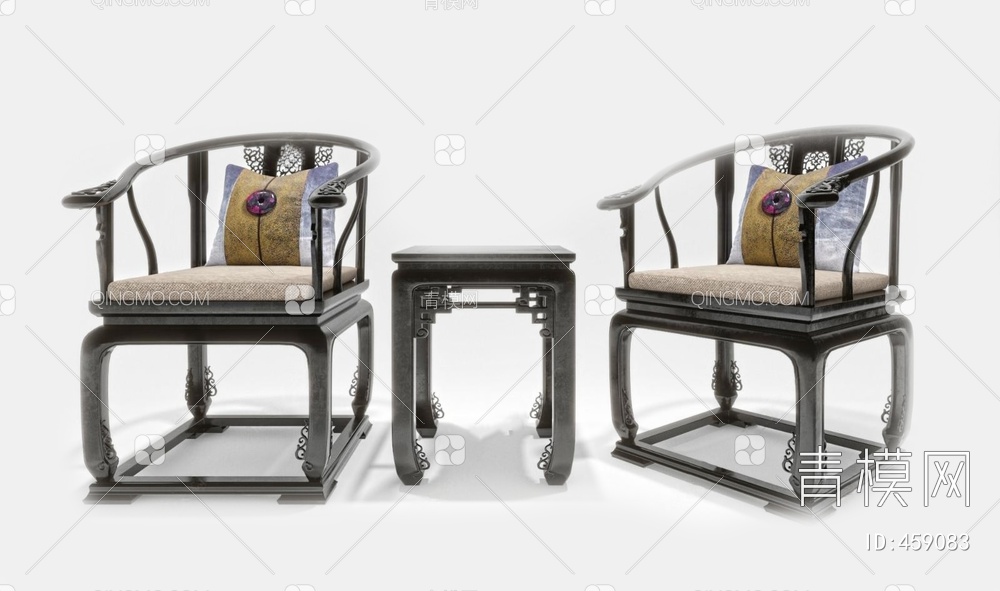 圈椅3D模型下载【ID:459083】