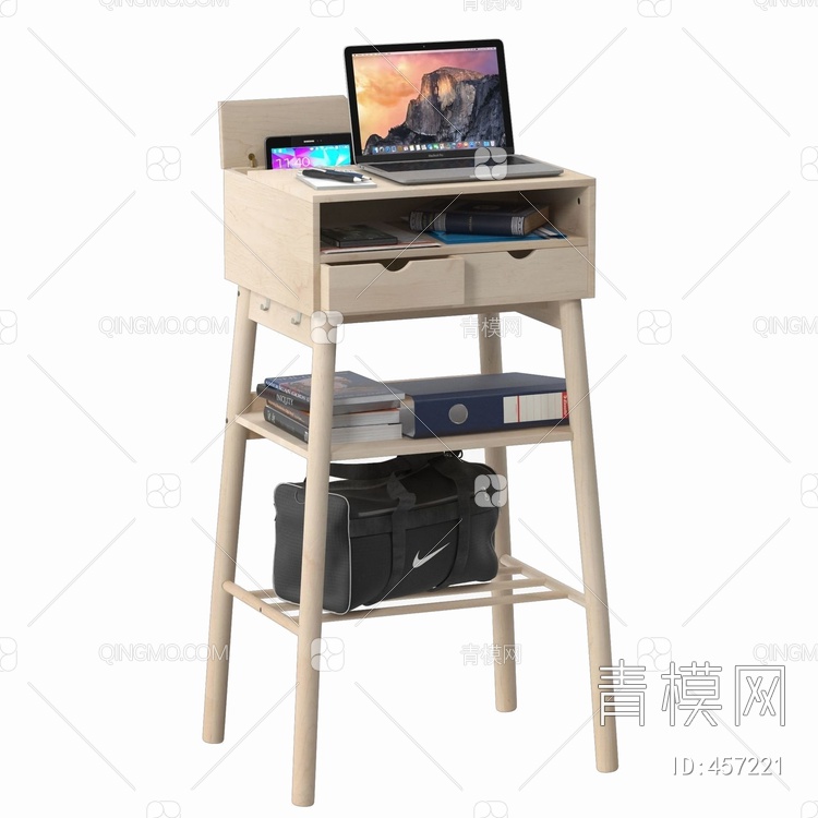 Ikea宜家 小书桌摆件3D模型下载【ID:457221】
