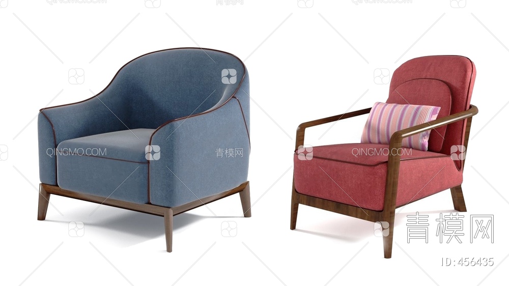 单人沙发3D模型下载【ID:456435】