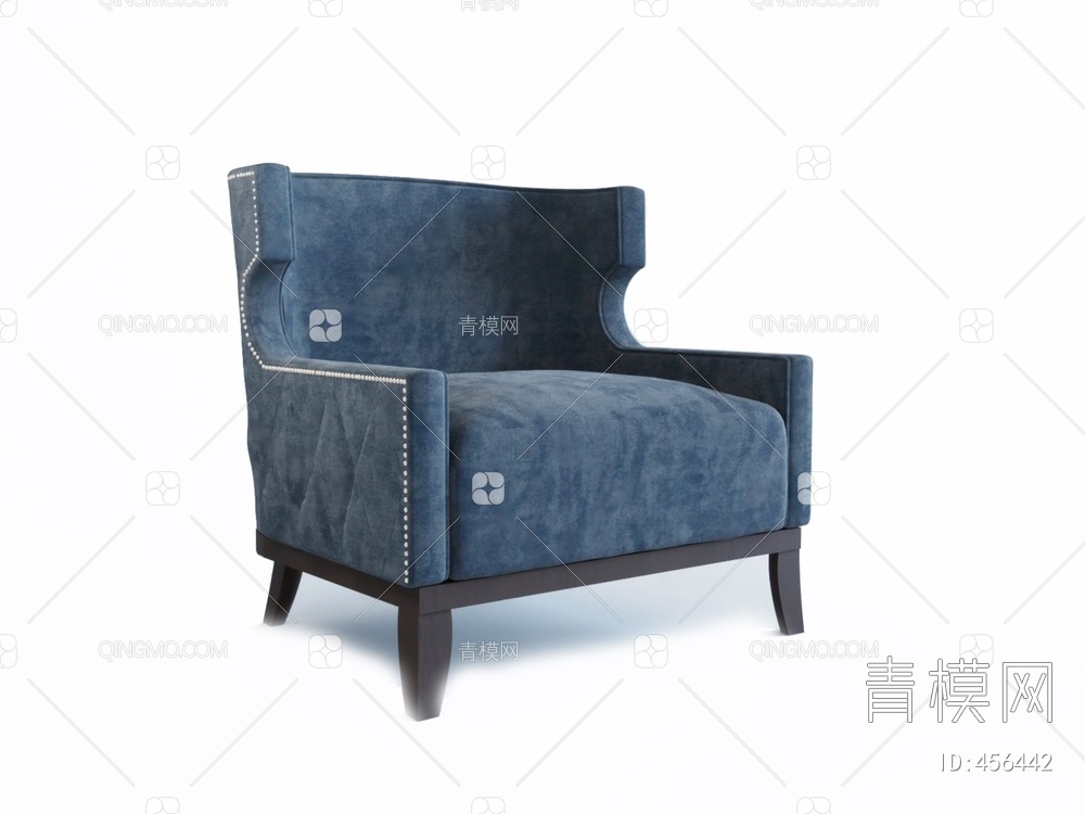 单人沙发3D模型下载【ID:456442】