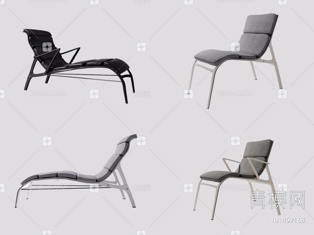 休闲躺椅组合3D模型下载【ID:459168】