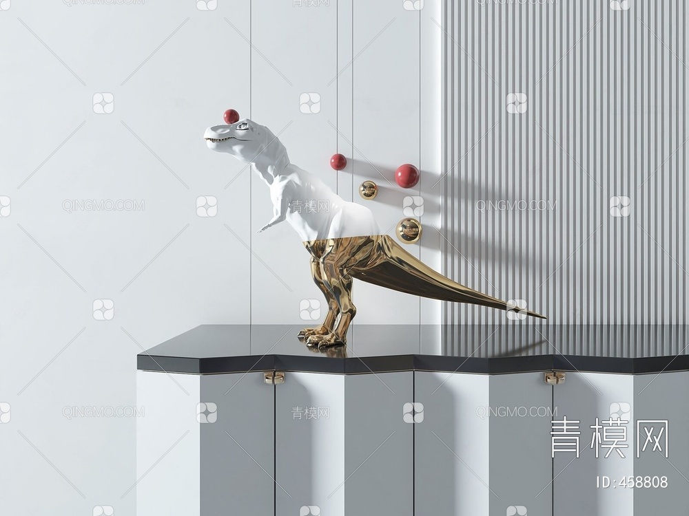 恐龙雕塑3D模型下载【ID:458808】