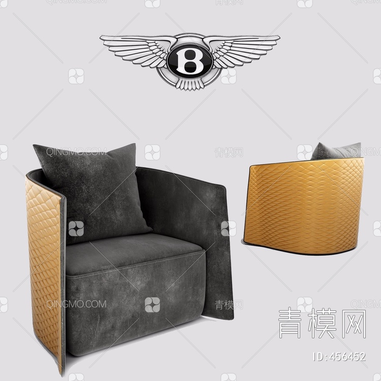 宾利单人沙发3D模型下载【ID:456452】
