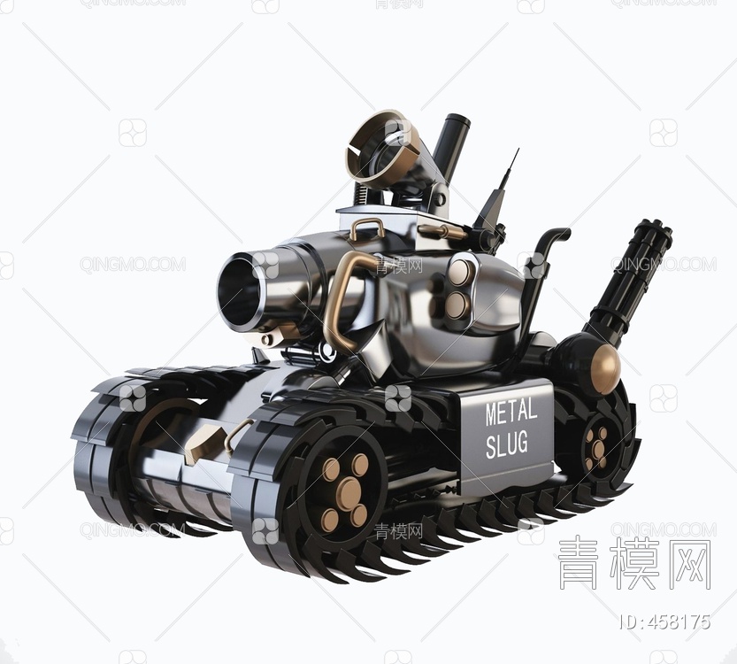 合金弹头一代坦克车玩具装饰摆件3D模型下载【ID:458175】