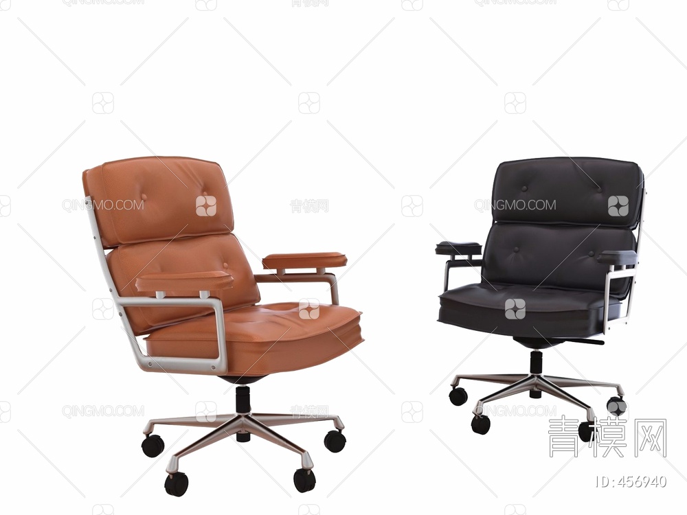 皮质办公椅3D模型下载【ID:456940】