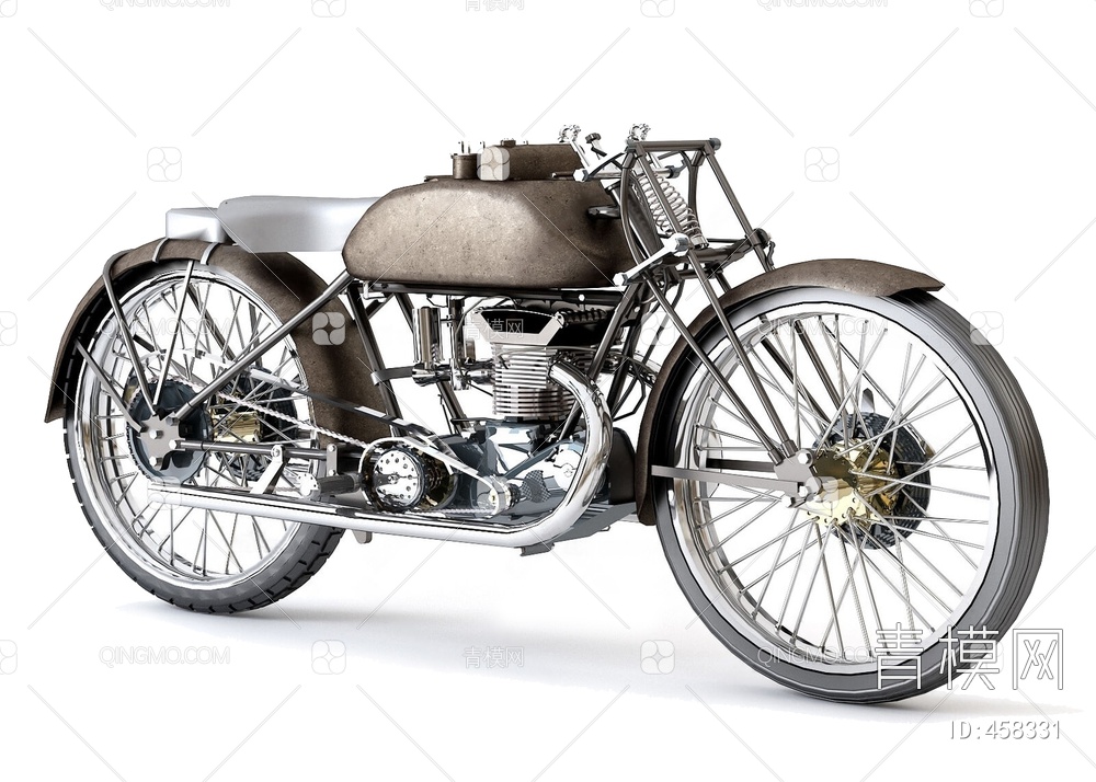 摩托车摆件3D模型下载【ID:458331】