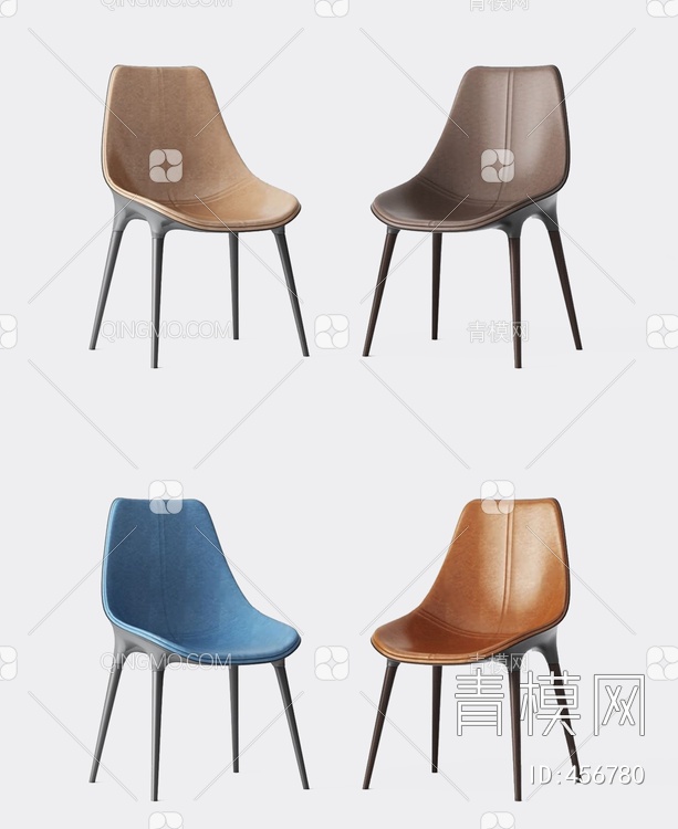 皮质单人椅3D模型下载【ID:456780】