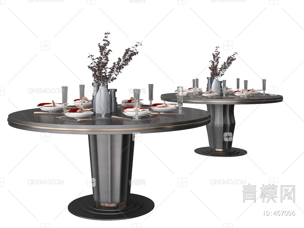餐桌餐具组合3D模型下载【ID:457006】
