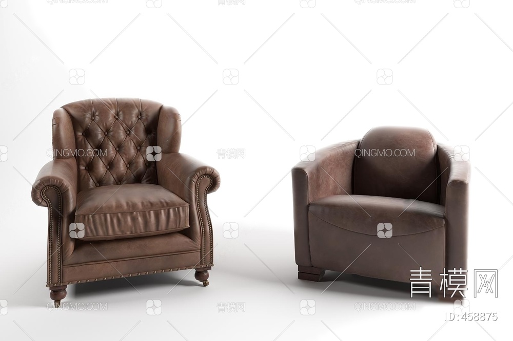 单人沙发3D模型下载【ID:458875】