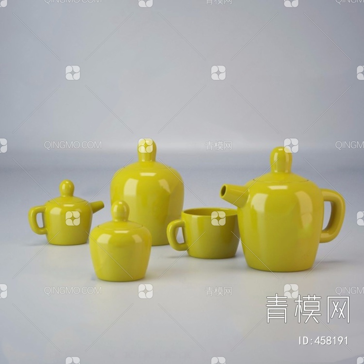 茶具组合3D模型下载【ID:458191】