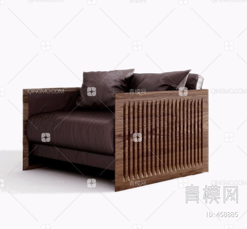 单人沙发3D模型下载【ID:458885】