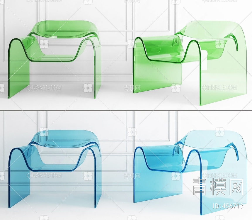 亚克力椅子3D模型下载【ID:456713】