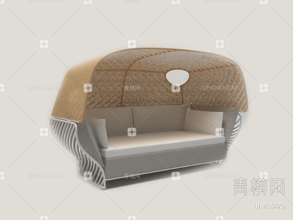 双人休闲沙发3D模型下载【ID:456476】
