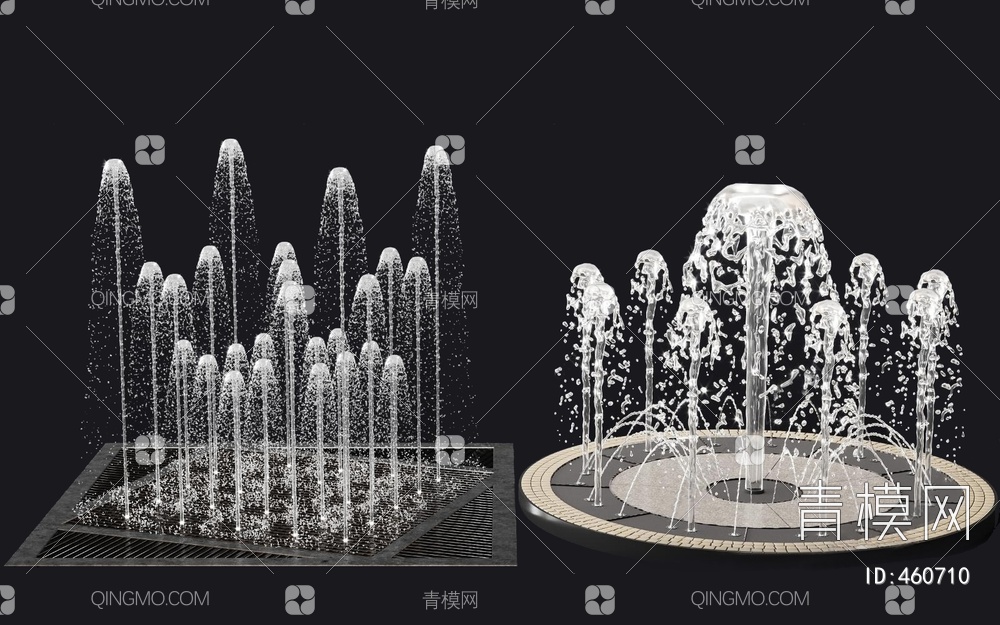 广场喷泉3D模型下载【ID:460710】