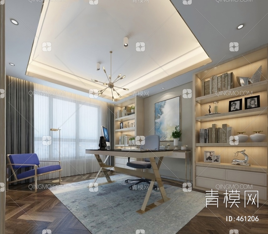 书房3D模型下载【ID:461206】