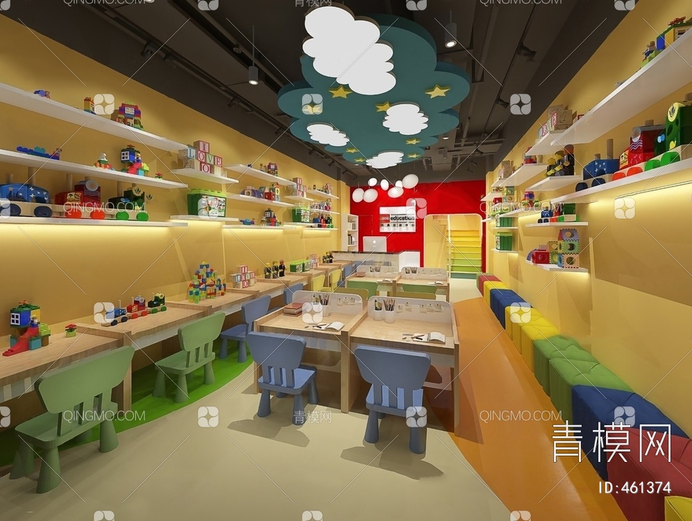 幼儿园教室3D模型下载【ID:461374】