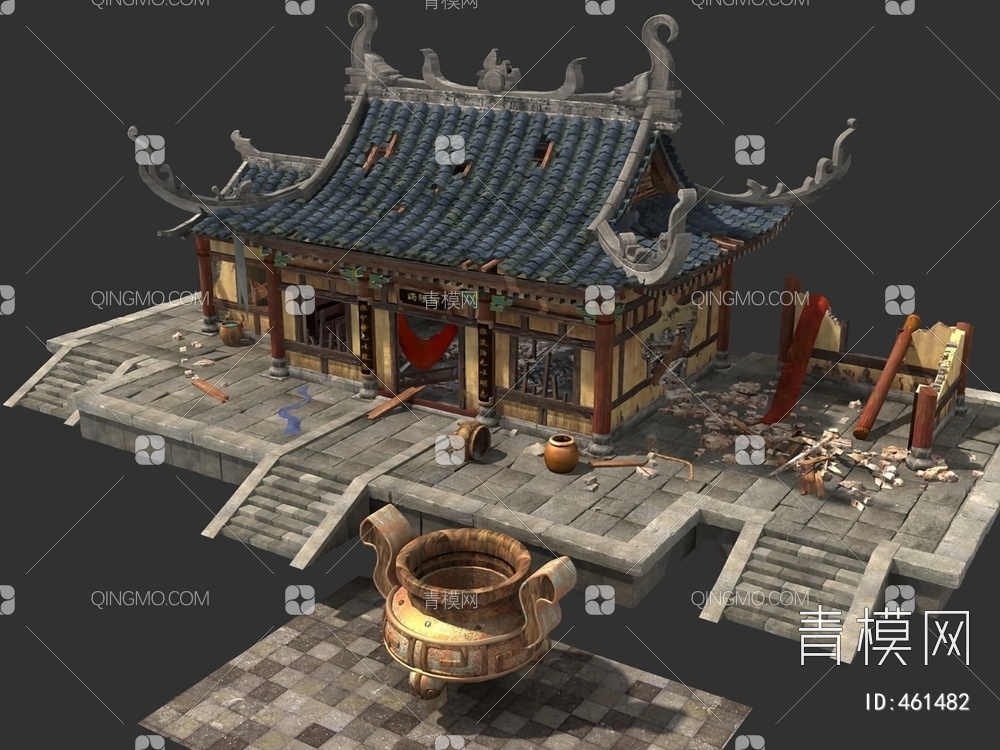 卡通建筑3D模型下载【ID:461482】