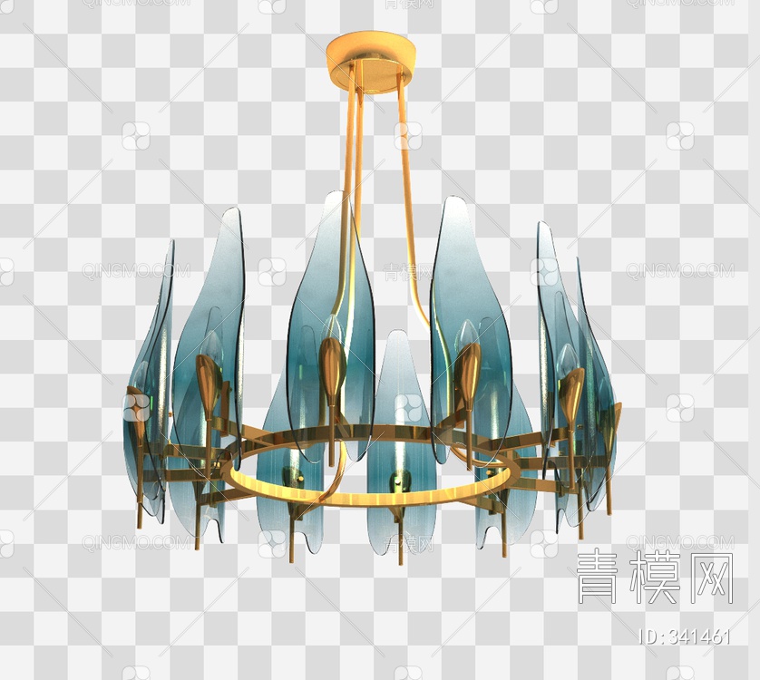 水晶吊灯3D模型下载【ID:341461】