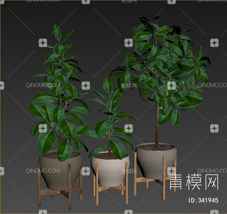 绿植盆栽组合3D模型下载【ID:341945】