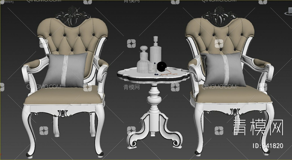 休闲单椅3D模型下载【ID:341820】