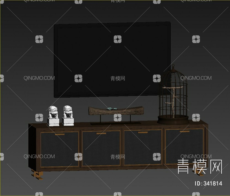 电视柜3D模型下载【ID:341814】