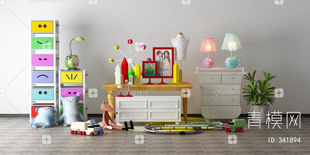儿童玩具组合3D模型下载【ID:341894】
