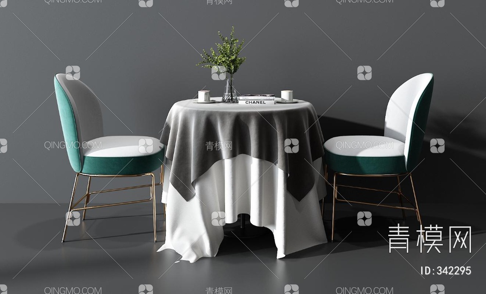 餐桌椅组合3D模型下载【ID:342295】