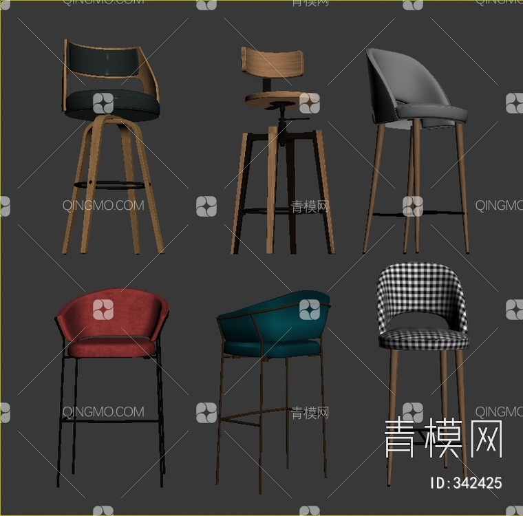 吧椅3D模型下载【ID:342425】