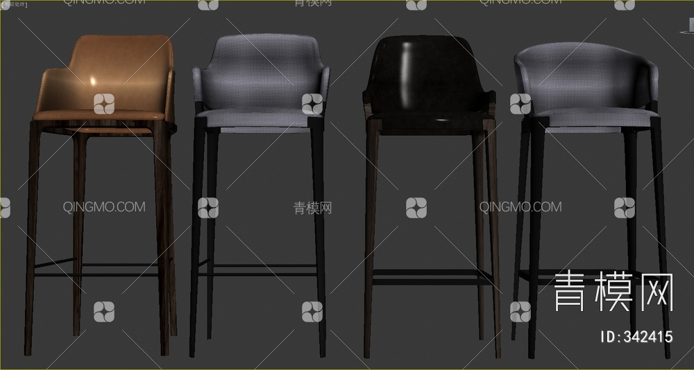 吧椅3D模型下载【ID:342415】